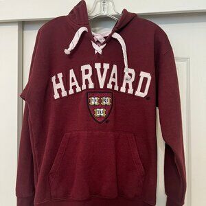 HARVARD University - Womens Maroon Pull Over Hoodie Sweatshirt - Size Small